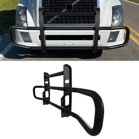 Black lron Integrated Deer Guard for Volvo VN/VNL 2004-2017 with brackets W1387S00051