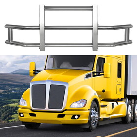Stainless Steel Deer Guard Bumper for Kenworth T680 2008-2021 with brackets W1387S00081