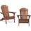 W1390124961 Natural & Light Brown+Solid Wood+Wood+Wooden Outdoor Folding Adirondack Chair Set of 2