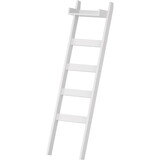Blanket Ladder, 5 Tier Towel Racks with Shelf, Bamboo Blanket Holder, Decorative Blanket, Quilt, Towel, Scarf Ladder Shelves for Livingroom, Bedroom, Bathroom, Farmhouse (White) W1394107247