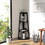 Corner Shelf, 4 Tier Bamboo Corner Bookshelf, 47.2 inch Tall Bookcase, Open Ladder Book Case, Modern Bookshelf Stand in Living Room, Bedroom, Office, Kitchen, Balcony, White W1394107392