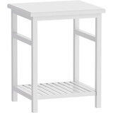 Nightstand, End Table, Bamboo Night Stand Bedside Table, Side Table for Bedroom Living Room Lounge, Space Saving, Easy to assemble, NS-537 (1 Pack, White) W1394107551