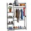 Clothes Rack, Clothes Rack with Shelves, Freestanding Closet Organizer for Living Bedroom Room Kitchen Bathroom Entryway Office Storage Shelves Clothes Hanging Rack, Cr-538 Black W139460480