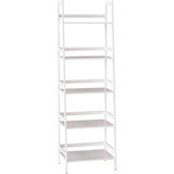 Ladder Shelf, 5 Tier White Bookshelf, Modern Open Bookcase for Bedroom, Living Room, Office,White W139460500