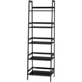 Ladder Shelf, 5 Tier Black Bookshelf, Modern Open Bookcase for Bedroom, Living Room, Office, Black W139460501