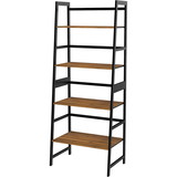 Bookshelf, Ladder Shelf, 4 Tier Tall Bookcase, Modern Open Book Case for Bedroom, Living Room, Office (Brown) W139471455