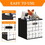 6 Pack Fabric Storage Cubes with Handle, Foldable 13x13 inch Large Cube Storage Bins, Storage Baskets for Shelves, Storage Boxes for Organizing Closet Bins,Black W1401133351