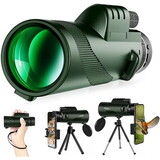 Outdoor 40x Magnification Monocular Waterproof Telescope Green W140182444