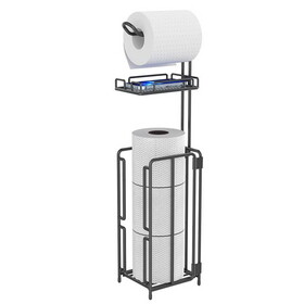 Techvida Toilet Paper Holder Stand, Bathroom Free Standing Toilet Tissue Paper Roll Holder W140183675