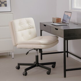 Large Size Swivel Home Office Desk Chair Armless Office Room Chair