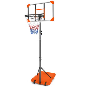 Portable Basketball Goal System with Stable Base and Wheels, for Indoor Outdoor teenagers youth height adjustable 5.6 to 7ft Basketball Hoop 28 inch Backboard W1408109661