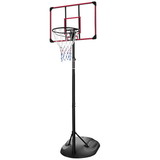 Portable Basketball Hoop System Stand Height Adjustable 7.5ft - 9.2ft with 32 inch Backboard and Wheels for Youth Adults Indoor Outdoor Basketball Goal W1408138528