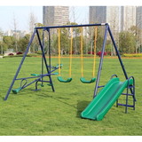 Metal Swing Set w/ Slide W140860516