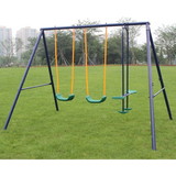 Metal Swing Set Outdoor with Glider for Kids, Toddlers, Children W140860517