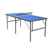 6ft Mid-Size Table Tennis Table Foldable & Portable Ping Pong Table Set for Indoor & Outdoor Games with Net, 2 Table Tennis Paddles and 3 Balls W140860519
