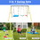 Indoor/Outdoor Metal Swing Set with Safety Belt for Backyard W1408P169746
