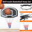 Wall-mounted basketball hoop, 28.5 x 18 inches shatterproof back, folding hoop, durable hoop and all-weather mesh for indoor and outdoor use W1408P199820