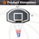 Wall-mounted basketball hoop, 28.5 x 18 inches shatterproof back, folding hoop, durable hoop and all-weather mesh for indoor and outdoor use W1408P199820