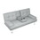 Light Grey Foldable Sofa Bed With Cup Holder W1410119410