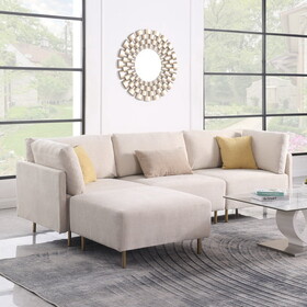 Sofa;Sectional Sofa;Separable;Cotton Linen Cloth Fabric;Hardware Feet;Equipped With Pillows; W1410S00007