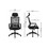 High Back Office Chair with fixed arms and headrest, Black, easy assemble chair W141169526