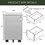 2 Drawer Mobile File Cabinet with Lock Metal Filing Cabinet for Legal/Letter/A4/F4 Size, Fully assembled Include Wheels, Home/Office Design,GREY W141172173
