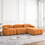 W1413S00019 Orange+Foam+Spring+Velvet+Wood+Soft