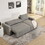 Modular Corduroy Upholstered 3 Seater Sofa Bed with Storage for Home Apartment Office Living Room, Free Combination, L Shaped, Grey W1413S00051