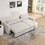 Modular Corduroy Upholstered 3 Seater Sofa Bed with Storage for Home Apartment Office Living Room, Free Combination, L Shaped, Beige W1413S00052