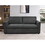 78 inch 3 in 1 Convertible Sleeper Sofa Bed, Modern Fabric Loveseat Futon Sofa Couch w/Pullout Bed, Small Love Seat Lounge Sofa w/Reclining Backrest, Furniture for Living Room, Dark Gray W1417131880