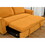 78 inch 3 in 1 Convertible Sleeper Sofa Bed, Modern Fabric Loveseat Futon Sofa Couch w/Pullout Bed, Small Love Seat Lounge Sofa w/Reclining Backrest, Furniture for Living Room, Yellow W1417131882