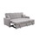 83" Oversized Upholstered Sofa Bed w/Pull Out Couch Bed & Adjustable Backrest,3 Seaters Sofa & Couch Convertible Sleep Sofabed for Home Apartment Living Room,Light Gray W1417131916