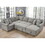 W1417S00043 Light Gray+Upholstered+Light Brown+Wood+Primary Living Space
