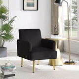 Reading Armchair Living Room Comfy Accent Chairs, Bedroom Chairs for Office Bedroom with Arm Rest, Lounge Chair for Office and Study W1420103696