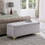 Large Storage Benches Set, Nailhead Trim 2 in 1 Combination Benches, Tufted Velvet Benches with Gold Leg for Living Room, Entryway, Hallway, Bedroom Support 250lbs W1420104347
