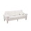 Living Room Sofa,3-Seater Sofa, with Copper Nail on Arms,Three Pillow,White W1420S00001