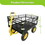 Steel Garden Cart, Heavy Duty 1400 lbs Capacity, with Removable Mesh Sides to Convert into Flatbed, Utility Metal Wagon with 2-in-1 Handle and 16 in Tires, Perfect for Garden, Farm, Yard W1422112806
