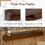 60" Fireplace Mantel Wooden Wall Mounted Floating Shelf 8" Deep Solid Pine Wood,Brown