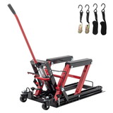 Hydraulic Motorcycle Lift Jack, 1500 LBS Capacity Foot-Operated Motorcycle Lift Table, ATV Scissor Lift Jack with 4.5