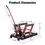 Hydraulic Motorcycle Lift Jack, 1500 LBS Capacity Foot-Operated Motorcycle Lift Table, ATV Scissor Lift Jack with 4.5" - 15" Lifting Range, Portable Motorcycle Lift Table with Wheels W1422136704