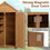 Outdoor Storage Cabinet, Garden Wood Tool Shed, Outside Wooden Shed Closet with Shelves and Latch for Yard 39.56"x 22.04"x 68.89" W142291652
