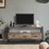 60 inch Reclaimed wood Media TV Console table with 3 Drarwer, Open Shelf, Antique finish W142562412