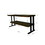 Media Console Table with one shelf to your Home decor, Natural Reclaimed wood and black finish W142562432