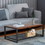 Console Coffee Table with a Natural Reclaimed Wood Finish, for Living room W142562434