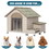 Outdoor fir wood dog house with an open roof ideal for small to medium dogs. with storage box, elevated feeding station with 2 bowls. Weatherproof asphalt roof and treated wood. W142784557