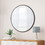 Wall Mirror 28 inch Black Circular Mirror Metal Framed Mirror Round Vanity Mirror Dressing Mirror, for Bathroom, Living Room, Bedroom Wall Decor W143563563