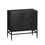 31.50" Modern 2 Door Wooden Storage Cabinet Accent Cabinet with Metal Leg Featuring Two-tier Storage, for Living Room, Entryway and Dining Room, Painted in Black W143570511