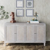 Accent Cabinet 4 Door Wooden Cabinet Sideboard Buffet Server Cabinet Storage Cabinet, for Living Room, Entryway, Hallway, Office, Kitchen and Dining Room, Natural Wood Wash W1435142948
