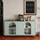 W1435P170161 Mint Green+MDF+glass+Lacquered+Adjustable Shelves+American Traditional