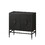 31.50" Modern 2 Door Wooden Storage Cabinet Accent Cabinet with Metal Leg Featuring Two-tier Storage, for Living Room, Entryway and Dining Room, Painted in Black W1435P206312